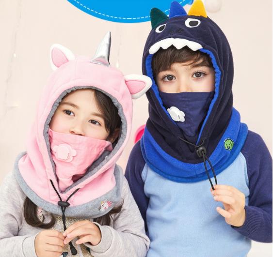 Children's 3-In-1 Winter Hoodie Earmuff Muffler Hat