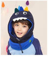 Children's 3-In-1 Winter Hoodie Earmuff Muffler Hat