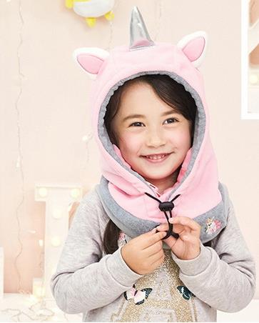 Children's 3-In-1 Winter Hoodie Earmuff Muffler Hat