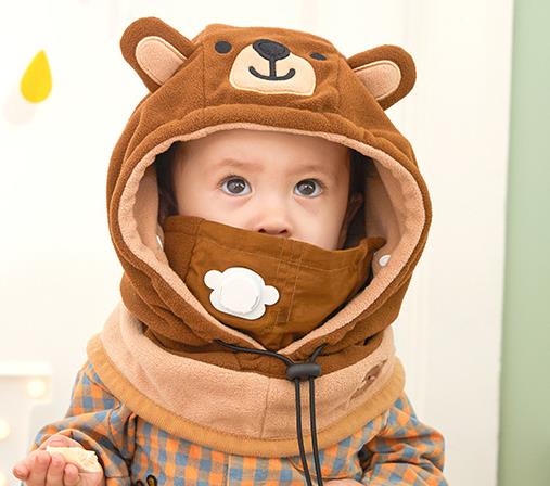 Children's 3-In-1 Winter Hoodie Earmuff Muffler Hat