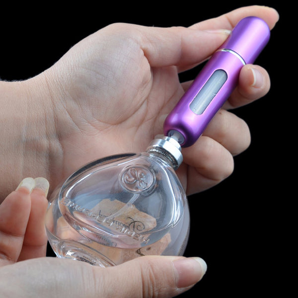 Portable Aluminium Spray Atomizer - Refillable Mini Perfume Spray Bottle