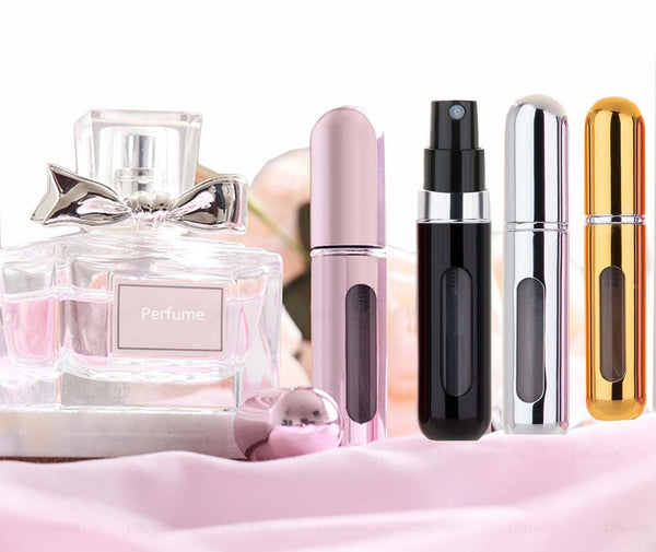 Portable Aluminium Spray Atomizer - Refillable Mini Perfume Spray Bottle