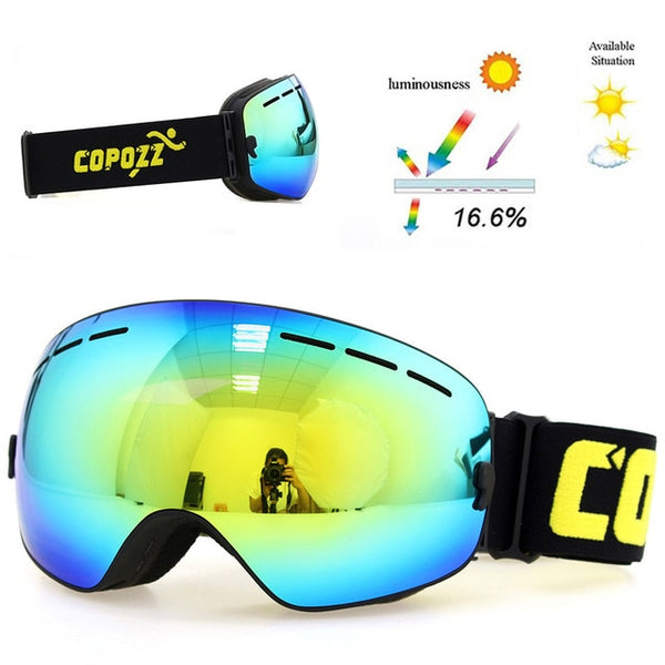 Anti-fog Ski Goggles - UV400 Men Women Snowboard Skiing Protection Sunglasses