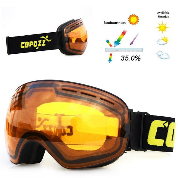 Anti-fog Ski Goggles - UV400 Men Women Snowboard Skiing Protection Sunglasses