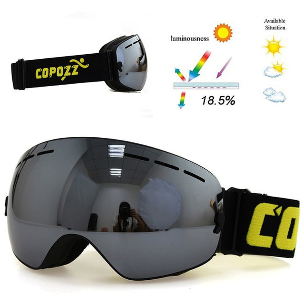 Anti-fog Ski Goggles - UV400 Men Women Snowboard Skiing Protection Sunglasses