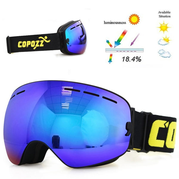 Anti-fog Ski Goggles - UV400 Men Women Snowboard Skiing Protection Sunglasses