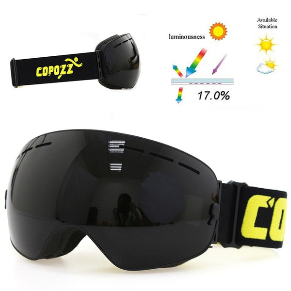 Anti-fog Ski Goggles - UV400 Men Women Snowboard Skiing Protection Sunglasses