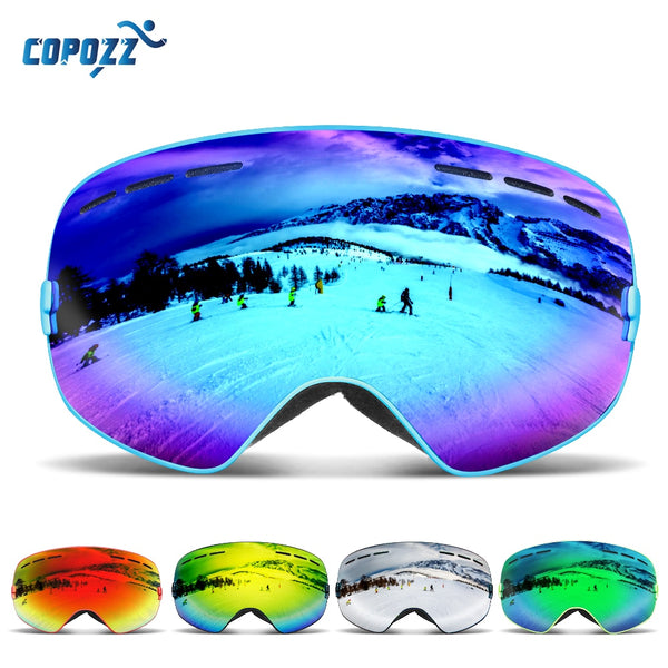 Anti-fog Ski Goggles - UV400 Men Women Snowboard Skiing Protection Sunglasses