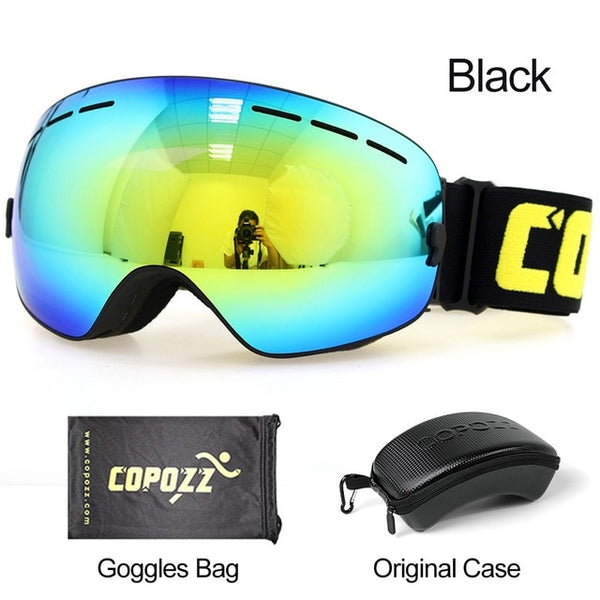 Anti-fog Ski Goggles - UV400 Men Women Snowboard Skiing Protection Sunglasses