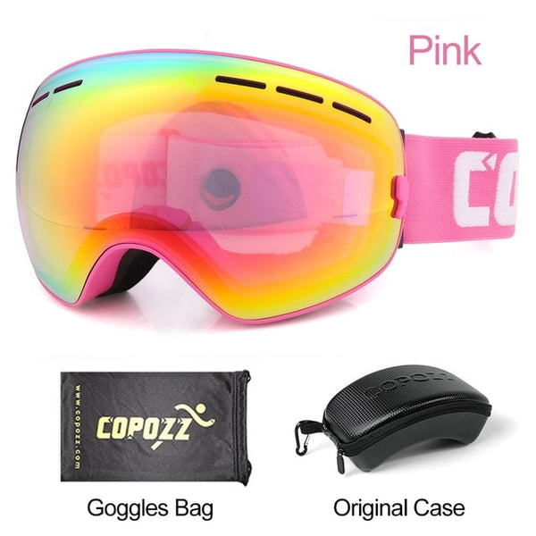 Anti-fog Ski Goggles - UV400 Men Women Snowboard Skiing Protection Sunglasses