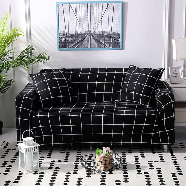 Stretch Sofa Cover for Living Room Couch, L shape Armchair - Single/Two/Three seat