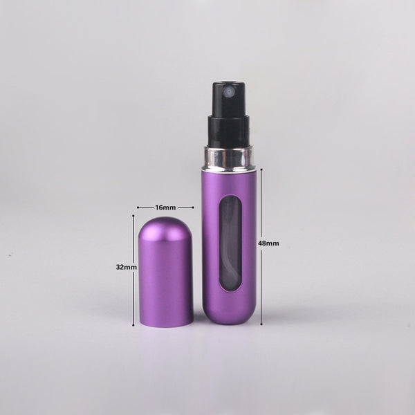 Portable Aluminium Spray Atomizer - Refillable Mini Perfume Spray Bottle